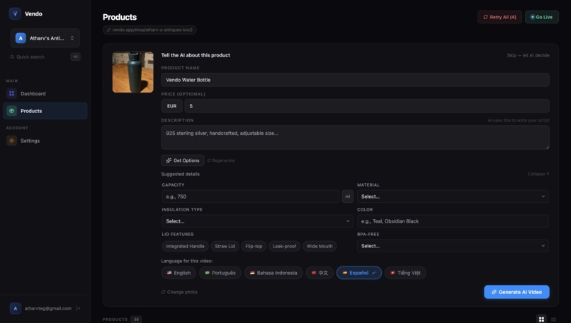 Vendo – screenshot 4