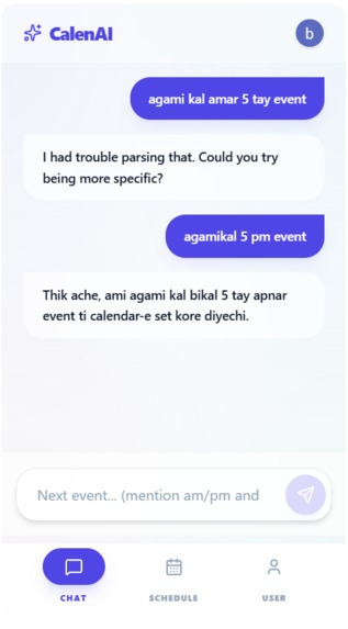 calenAI – screenshot 1
