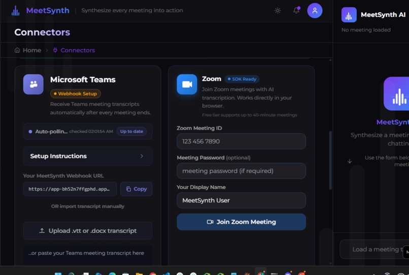 MeetSynth AI – screenshot 1