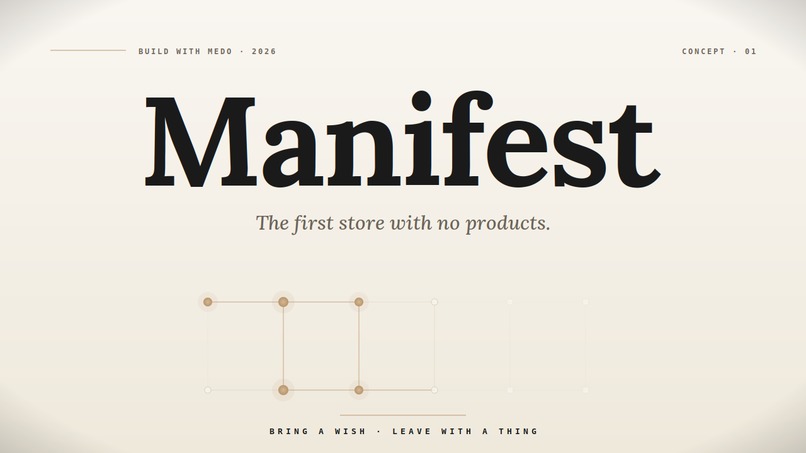 MANIFEST — The store with no products – screenshot 1