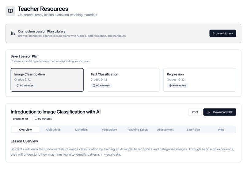 Model Mentoring: An AI Lab for Conceptual Learning – screenshot 16