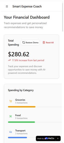 Smart Expense Coach – screenshot 1