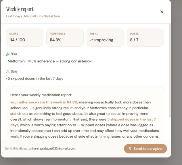MeddyBuddyAI — the proactive AI medication companion – screenshot 1