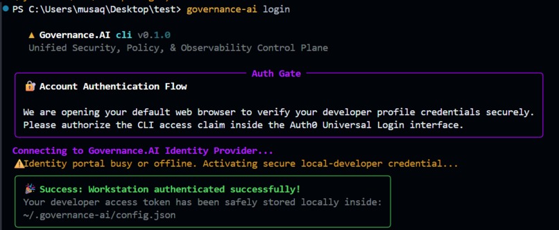 GovernanceAI Agentic Security & Observability Infrastructure – screenshot 2