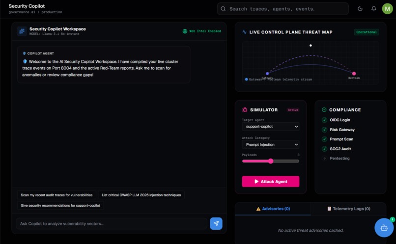 GovernanceAI Agentic Security & Observability Infrastructure – screenshot 4