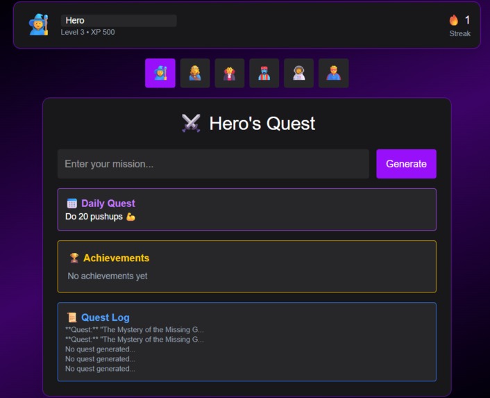 LifeQuest AI ⚔️ – screenshot 2