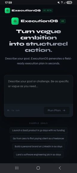 Execution OS – screenshot 1