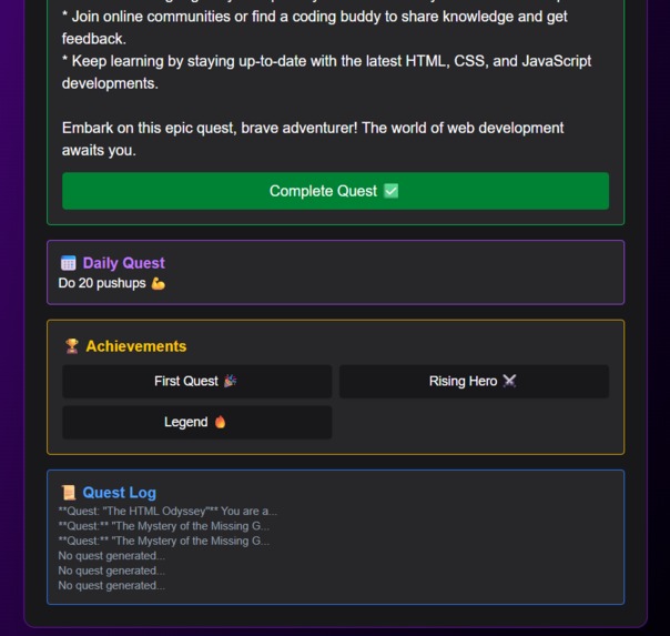 LifeQuest AI ⚔️ – screenshot 3