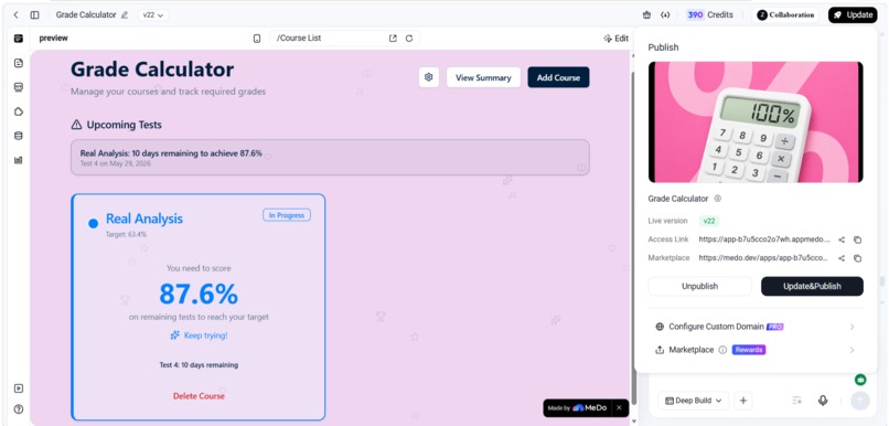 Grade Calculator – screenshot 1