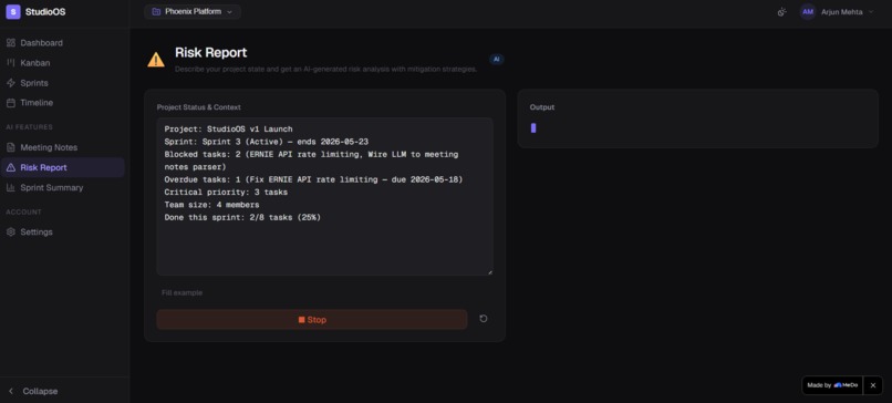 StudioOS - Project Intelligence for Modern Teams – screenshot 4