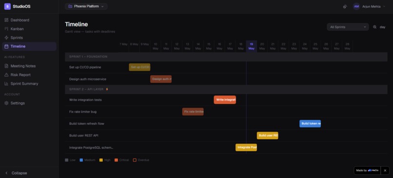 StudioOS - Project Intelligence for Modern Teams – screenshot 3