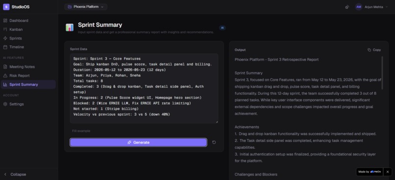 StudioOS - Project Intelligence for Modern Teams – screenshot 7