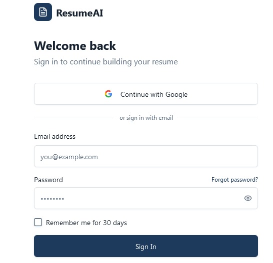 AIResumeX – screenshot 1