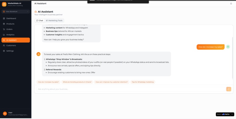 MarketMate AI  – screenshot 4