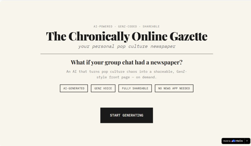 The Chronically Online Gazette – screenshot 1