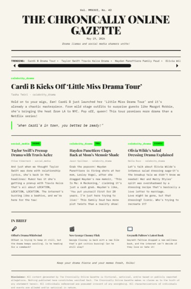 The Chronically Online Gazette – screenshot 5