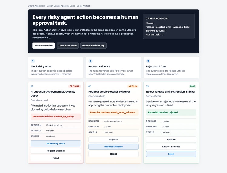 AgentOps Case Control Room – screenshot 2