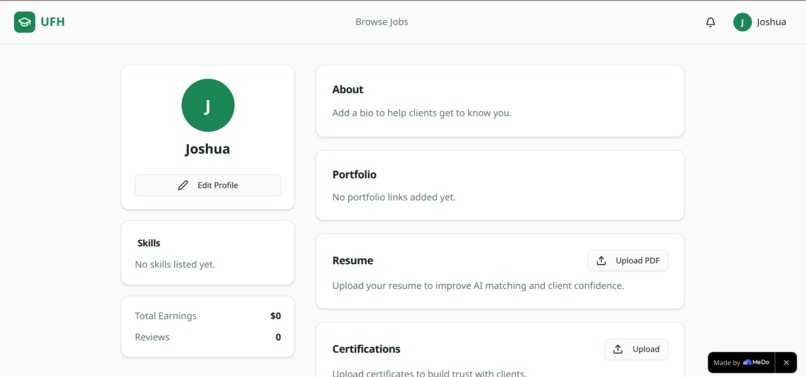 University Freelance Hub (UFH) – screenshot 4