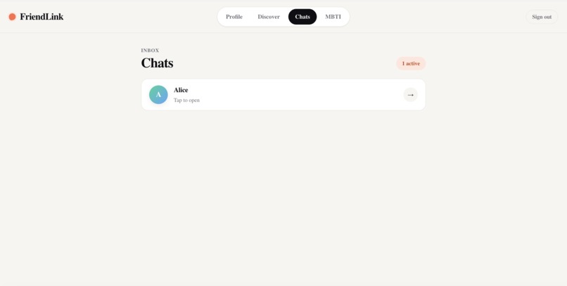 Friendlink – screenshot 2