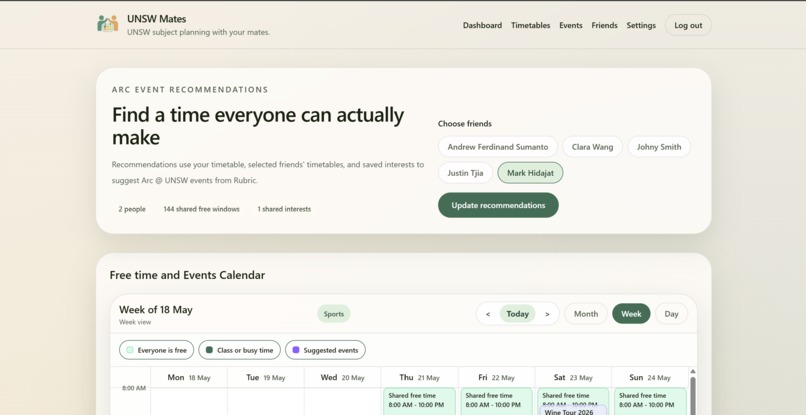 UNSWMates – screenshot 3