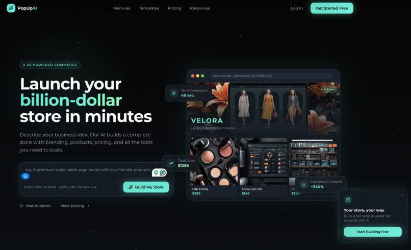PopUp AI Store Builder – screenshot 1