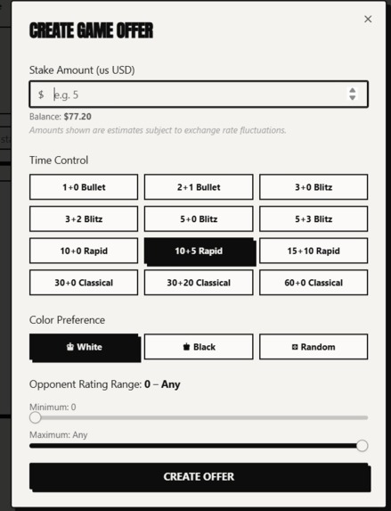 Chess Betting Platform – screenshot 1