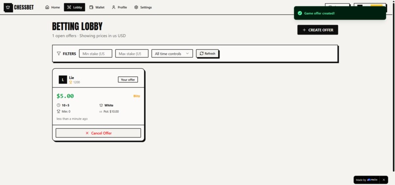 Chess Betting Platform – screenshot 4