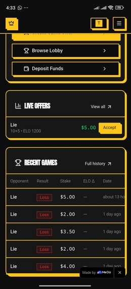 Chess Betting Platform – screenshot 17