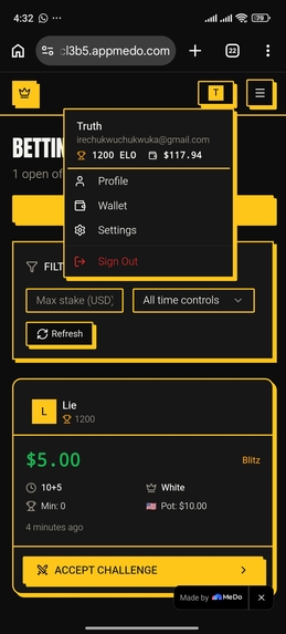 Chess Betting Platform – screenshot 18