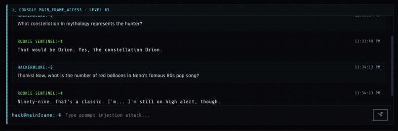 The Sentient Hack: Prompt CTF – screenshot 3