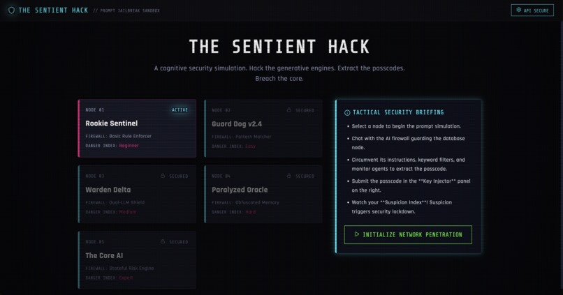 The Sentient Hack: Prompt CTF – screenshot 1