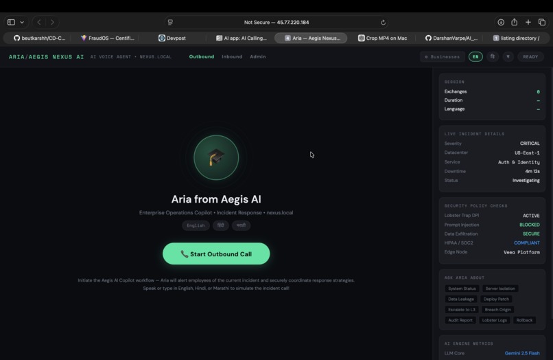 Aegis Nexus AI — Autonomous Security Copilot – screenshot 1