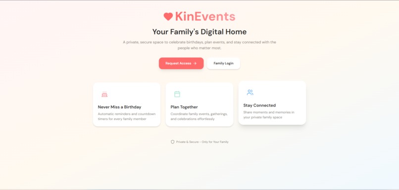 kinEvents  – screenshot 1