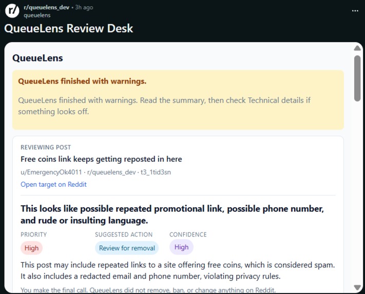 QueueLens – screenshot 2