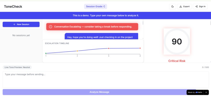 ToneCheck – screenshot 1