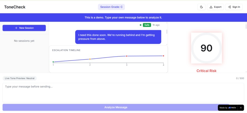 ToneCheck – screenshot 2