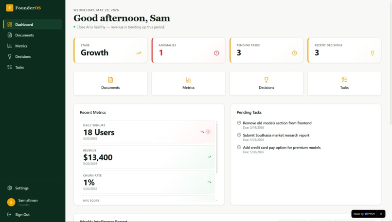 FounderOS – screenshot 1