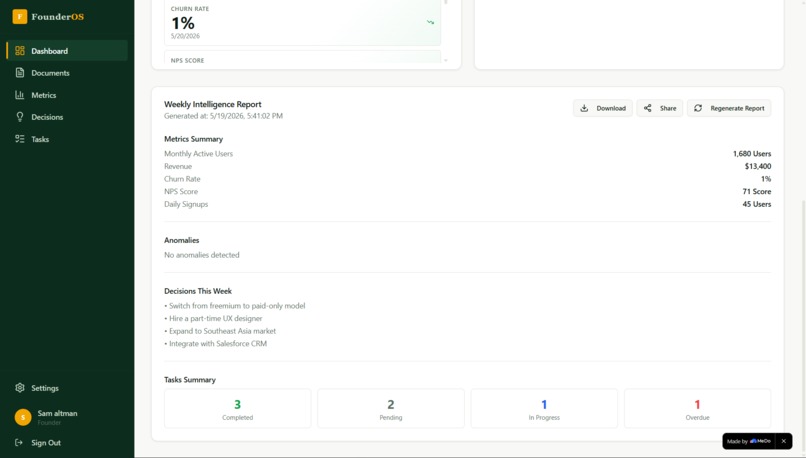 FounderOS – screenshot 5