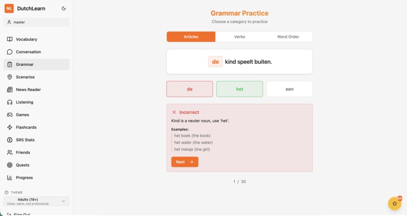 Dutch Language Learning App – screenshot 9