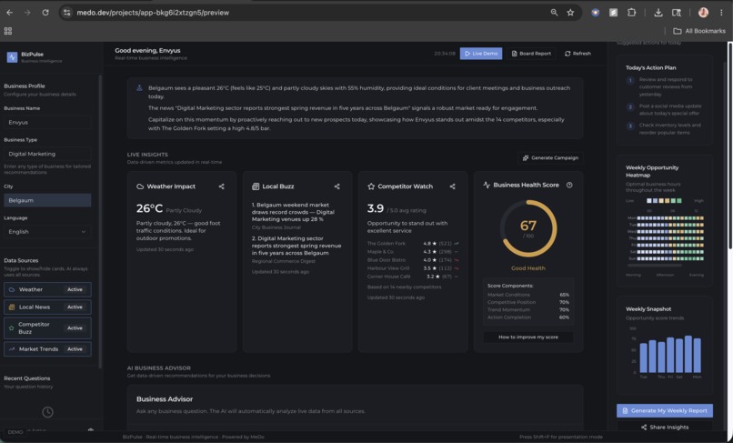BizPulse - The AI Business Advisor That Never Sleeps – screenshot 2