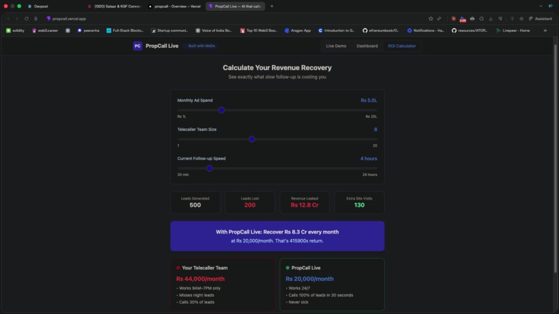 propcall – screenshot 1