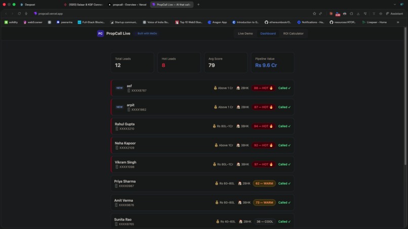propcall – screenshot 2