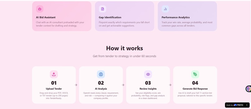 TenderReady – AI Bid Consultant for Government Tenders – screenshot 3