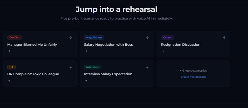 NextMove AI – AI Workplace Rehearsal Studio Built with MeDo – screenshot 3