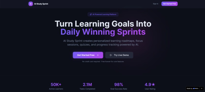 Momentum - AI Study Sprint – screenshot 1
