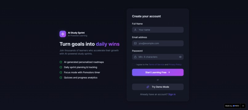 Momentum - AI Study Sprint – screenshot 2
