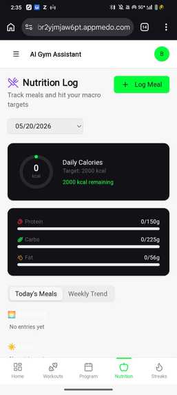 AI Gym & Fitness Assistant – screenshot 3