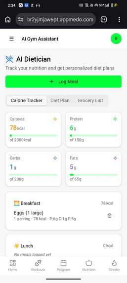 AI Gym & Fitness Assistant – screenshot 4
