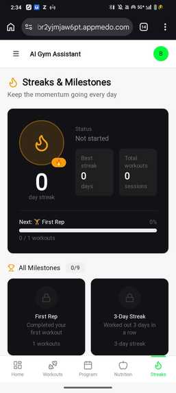 AI Gym & Fitness Assistant – screenshot 5