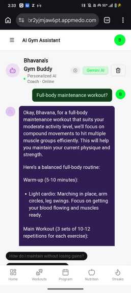 AI Gym & Fitness Assistant – screenshot 8